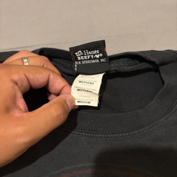 Harley Davidson T Shirt Medium Black Y2K Biker Grunge Wolf Bear Ontario - Picture 3 of 7